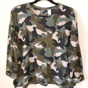 Ribbed Camo Long Sleeve